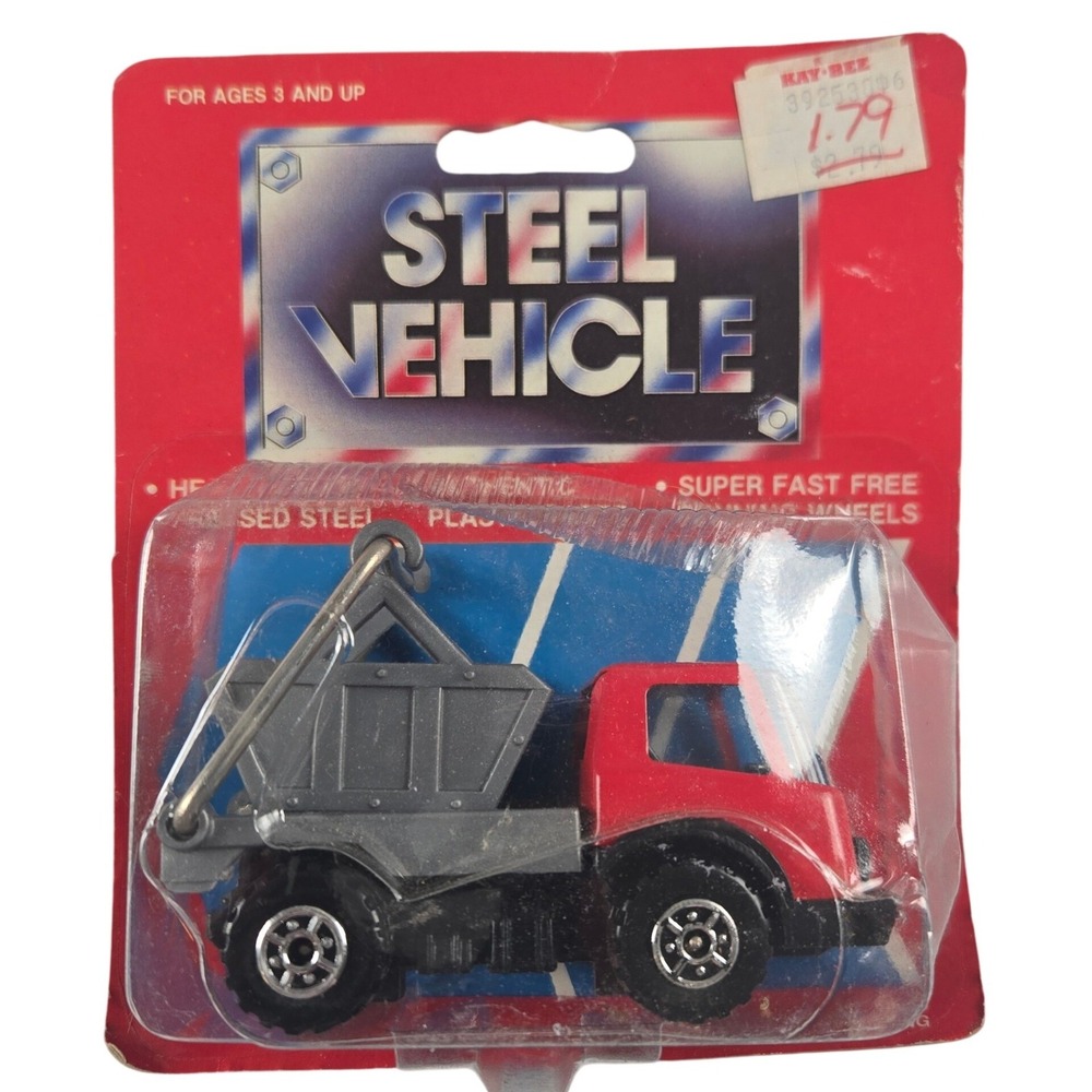 Steel Vehicle Scrap-Ladle Truck Red New Vintage Diecast Construction Hong Kong